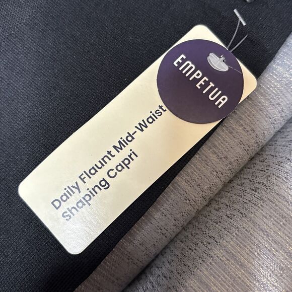 Empetua By Shapermint Daily Flaunt Mid Waist Shaping Capri Med Black Brand New - Picture 4 of 8